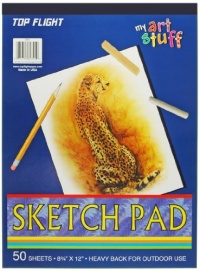 Top Flight Sketch Pad, Heavy Back, 8.75 x 12-Inches, 50 Sheets (62301) Top Flight Sketch Pad, Heavy Back, 8.75 x 12-Inches, 50 Sheets (62301)