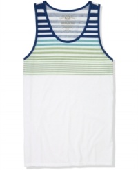 Best of both worlds. Stripes and solids mix perfectly in this American Rag tank for cool, on-the-go casual style. Best of both worlds. Stripes and solids mix perfectly in this American Rag tank for cool, on-the-go casual style.