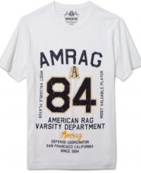 If style were a sport, this vintage designed American Rag tee would be team captain. If style were a sport, this vintage designed American Rag tee would be team captain.