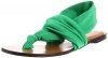 ALL BLACK Women's Solid Bandannas Thong Sandal