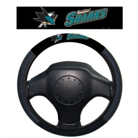 NHL San Jose Sharks Poly-Suede Steering Wheel Cover NHL San Jose Sharks Poly-Suede Steering Wheel Cover