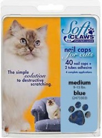 Soft Claws for Cats - CLS (Cleat Lock System), Size Medium, Color Blue Soft Claws for Cats - CLS (Cleat Lock System), Size Medium, Color Blue