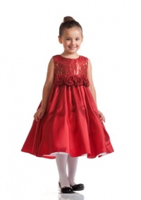 Brigitte Sequin Wave Flower Girl Dress for Girls Fancy Dress Color: Red Fancy Dress Size: Size 9-10 Brigitte Sequin Wave Flower Girl Dress for Girls Fancy Dress Color: Red Fancy Dress Size: Size 9-10