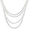 HinsonGayle Glamour Collection Handpicked 6.5-7.0mm Ultra-Luster White Cultured Pearl Rope Necklace (82 Inches)