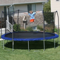 Skywalker Trampolines 15-Feet Round Trampoline and Enclosure with Spring Pad Skywalker Trampolines 15-Feet Round Trampoline and Enclosure with Spring Pad