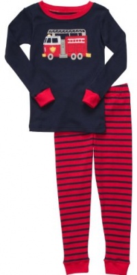 Toddler 2 Piece Cotton PJ Set - Firetruck