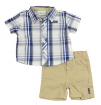 Calvin Klein Newborn Boys 2pc Motorcycle & Plaid Short Set (0/3M) Calvin Klein Newborn Boys 2pc Motorcycle & Plaid Short Set (0/3M)