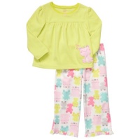 Carters Toddler Girls 2-Piece Microfleece Pajama Set, Pink & Green Frog, 4T Carters Toddler Girls 2-Piece Microfleece Pajama Set, Pink & Green Frog, 4T