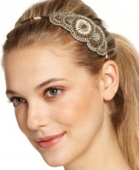 Add a subtle finishing touch with this darling brooch-inspired beaded headband by Style&co. Add a subtle finishing touch with this darling brooch-inspired beaded headband by Style&co.