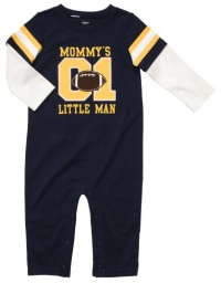 Carter's Infant Long Sleeve One Piece Coverall - Mommy's Little Man-3 Months Carter's Infant Long Sleeve One Piece Coverall - Mommy's Little Man-3 Months