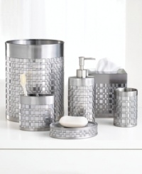 Give your master bath or powder room contemporary polish with the Basketweave soap dish. A classic woven pattern becomes clean and sleek in cool metal. (Clearance) Give your master bath or powder room contemporary polish with the Basketweave soap dish. A classic woven pattern becomes clean and sleek in cool metal. (Clearance)