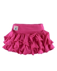 This whimsical ruffle skirt in comfortable cotton jersey is adorned with drawstring detailing for a fun and flirty style. This whimsical ruffle skirt in comfortable cotton jersey is adorned with drawstring detailing for a fun and flirty style.