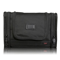 Crafted from Tumi's signature ballistic nylon, this versatile travel kit offers great organization for your toiletries when you're on the road. It hangs from virtually any fixture or can sit on the counter. Features numerous interior and two exterior pockets. Crafted from Tumi's signature ballistic nylon, this versatile travel kit offers great organization for your toiletries when you're on the road. It hangs from virtually any fixture or can sit on the counter. Features numerous interior and two exterior pockets.