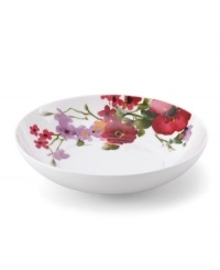 Fresh and romantic, Mikasa's pretty Garden Palette Bouquet soup bowl boasts watercolor florals grounded in sleek white porcelain for every day. Fresh and romantic, Mikasa's pretty Garden Palette Bouquet soup bowl boasts watercolor florals grounded in sleek white porcelain for every day.