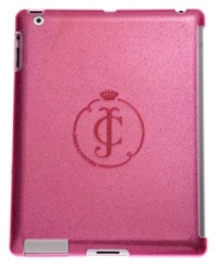 Glam up your gadget with this trend-right treat from Juicy Couture. Soft, sturdy rubber keeps iPad safe from spills and unwanted thrills, while the outside is accented with signature detail and glitter galore. Fits iPad 3.