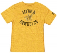 Iowa Hawkeyes Gold adidas Originals Tri-Blend Vintage T-Shirt Iowa Hawkeyes Gold adidas Originals Tri-Blend Vintage T-Shirt