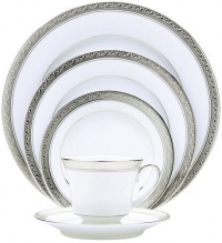 Noritake Crestwood Platinum 20-Piece Dinnerware Place Setting, Service for 4