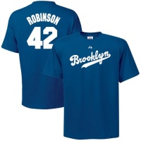 MLB Majestic L.A. Dodgers #42 Jackie Robinson Youth Royal Blue Cooperstown Player T-shirt MLB Majestic L.A. Dodgers #42 Jackie Robinson Youth Royal Blue Cooperstown Player T-shirt