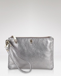 Sweat the small stuff. Cole Haan's chicly-sized leather pouch makes a slick case for the little things. Sweat the small stuff. Cole Haan's chicly-sized leather pouch makes a slick case for the little things.