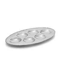 This eye-catching seder plate is both traditional and modern, a Passover centerpiece to be enjoyed for generations. In the designer's own words, the Molten collection is distinguished by streamlined, timeless shapes... objects which reverberate with the skill of their maker and yet do not fit into a traditional interpretation of craft. The pieces possess a soulfulness and organic energy only possible through the handmade process. This eye-catching seder plate is both traditional and modern, a Passover centerpiece to be enjoyed for generations. In the designer's own words, the Molten collection is distinguished by streamlined, timeless shapes... objects which reverberate with the skill of their maker and yet do not fit into a traditional interpretation of craft. The pieces possess a soulfulness and organic energy only possible through the handmade process.