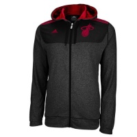 Miami Heat Adidas 2012-2013 Authentic On-court Pre-game Heathered Full-zip Hoodie Miami Heat Adidas 2012-2013 Authentic On-court Pre-game Heathered Full-zip Hoodie