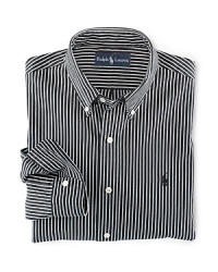 Crisp, clean lines lend modern refinement to a long-sleeved sport shirt, crafted from lightweight cotton poplin in a trim, modern fit. Crisp, clean lines lend modern refinement to a long-sleeved sport shirt, crafted from lightweight cotton poplin in a trim, modern fit.