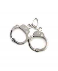 Rembrandt's handcuffs charm pays tribute to the hard work and dedication of law enforcement professionals. Made in sterling silver. Approximate drop: 1 inch.