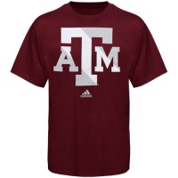 adidas Texas A&M Aggies Striped Maroon Big Logo T-Shirt adidas Texas A&M Aggies Striped Maroon Big Logo T-Shirt