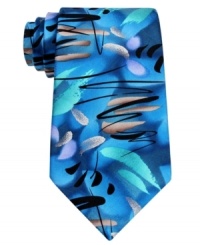 Bring a bit of the island with you to the office with this bright silk tie from Jerry Garcia. Bring a bit of the island with you to the office with this bright silk tie from Jerry Garcia.