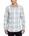 Calvin Klein Sportswear Men's Slim Long Sleeve Yarn Dye Check Poplin Woven