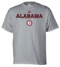 Alabama Crimson Tide Grey adidas Impervious T-Shirt Alabama Crimson Tide Grey adidas Impervious T-Shirt