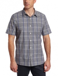 Perry Ellis Men's Short Sleeve Slim Fit Gingham Plaid Perry Ellis Men's Short Sleeve Slim Fit Gingham Plaid