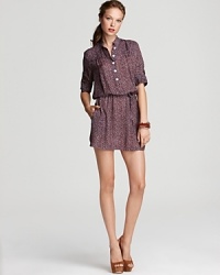 Featuring a button front and drawstring waist, this Pippa printed dress effortlessly transitions from work to after-dark with the stealth switch of a shoe. Featuring a button front and drawstring waist, this Pippa printed dress effortlessly transitions from work to after-dark with the stealth switch of a shoe.