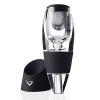 Wine needs to breathe. Vinturi delivers perfect aeration in the time it takes to pour a glass. Simply hold the Vinturi Red Wine Aerator over a glass and pour wine through. It draws in and mixes the proper amount of air for the right amount of time, allowing enhanced flavor and a smoother finish. Wine needs to breathe. Vinturi delivers perfect aeration in the time it takes to pour a glass. Simply hold the Vinturi Red Wine Aerator over a glass and pour wine through. It draws in and mixes the proper amount of air for the right amount of time, allowing enhanced flavor and a smoother finish.
