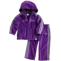 Adidas Girls 2-6X ITG Pirouette Princess Velour 2 Piece Set, Purple, 4T Adidas Girls 2-6X ITG Pirouette Princess Velour 2 Piece Set, Purple, 4T