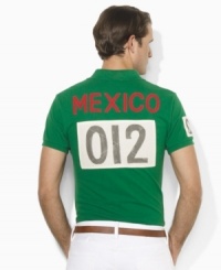 Celebrate the spirit of the 2012 Olympic Games with an iconic rugby shirt in breathable cotton mesh, finished with a bold country details and Ralph Lauren's signature Big Pony. Celebrate the spirit of the 2012 Olympic Games with an iconic rugby shirt in breathable cotton mesh, finished with a bold country details and Ralph Lauren's signature Big Pony.