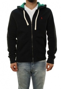 Polo Ralph Lauren Men's Full-Zip Hoodie Black w/Small Red Pony Polo Ralph Lauren Men's Full-Zip Hoodie Black w/Small Red Pony