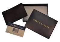 Polo Ralph Lauren Big Pony Slim Wallet Business Card Case Black Leather Polo Ralph Lauren Big Pony Slim Wallet Business Card Case Black Leather