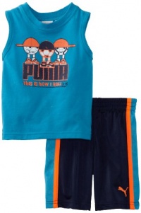 Puma - Kids Baby-Boys Infant How I Roll Muscle Set, Blue, 24 Puma - Kids Baby-Boys Infant How I Roll Muscle Set, Blue, 24