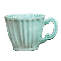 Vietri Incanto Aqua Stripe Mug 3.75 in H, 10oz (Set of 4) Vietri Incanto Aqua Stripe Mug 3.75 in H, 10oz (Set of 4)