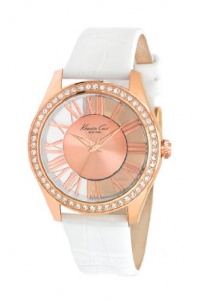 Kenneth Cole New York Women's KC2728 Transparency Gold Dial Transparency White Strap Watch