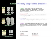 Shower Strainee 8 Pack Sink Strainer. 100% Corn Starch Means 100% Biodegradable, Non Toxic and Earth Friendly. Shower Strainee 8 Pack Sink Strainer. 100% Corn Starch Means 100% Biodegradable, Non Toxic and Earth Friendly.