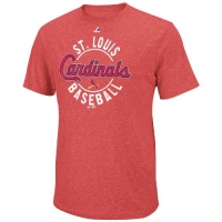 MLB St. Louis Cardinals The Big Time T-Shirt, Red Heather MLB St. Louis Cardinals The Big Time T-Shirt, Red Heather