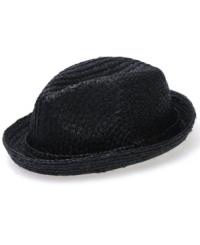 Top off your look with the lightweight and laid-back styling of this Block raffia fedora. Top off your look with the lightweight and laid-back styling of this Block raffia fedora.