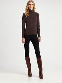 Featuring a scrunched turtleneck, a classic style made from supple silk for a luxuriously appealing look.Scrunched mock neckLong sleevesPull-on styleAbout 23 from shoulder to hemSilkHand washImported Featuring a scrunched turtleneck, a classic style made from supple silk for a luxuriously appealing look.Scrunched mock neckLong sleevesPull-on styleAbout 23 from shoulder to hemSilkHand washImported
