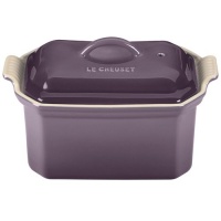 Le Creuset Heritage Stoneware 3/4-Quart Pate Terrine with Press, Cassis Le Creuset Heritage Stoneware 3/4-Quart Pate Terrine with Press, Cassis