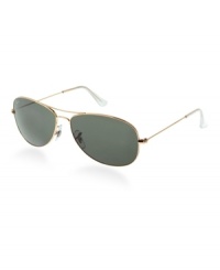 The Cockpit takes everything that is iconic about the original Ray-Ban Aviator and gives it a contemporary twist. With smaller lenses, the Cockpit complements most face shapes as it shows its own sense of style. The Cockpit takes everything that is iconic about the original Ray-Ban Aviator and gives it a contemporary twist. With smaller lenses, the Cockpit complements most face shapes as it shows its own sense of style.