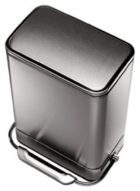 simplehuman Rectangular Steel Bar Step Trash Can, Fingerprint-Proof Brushed Stainless Steel, 38-Liter/10-Gallon simplehuman Rectangular Steel Bar Step Trash Can, Fingerprint-Proof Brushed Stainless Steel, 38-Liter/10-Gallon