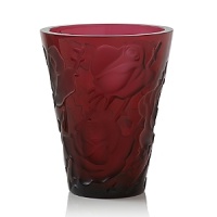 The vase is a stunning contrast of matte and re-polished surfaces, unique to the Lalique brand. In addition, the raised pattern of the design is enhanced by the magnification of the crystal and can be seen perfectly on the outside as well as on the inside of the vase. The vase is a stunning contrast of matte and re-polished surfaces, unique to the Lalique brand. In addition, the raised pattern of the design is enhanced by the magnification of the crystal and can be seen perfectly on the outside as well as on the inside of the vase.