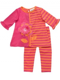 Rare Editions Baby-girls Newborn Stripe Legging Set, Fuchsia/Orange, 9 Months Rare Editions Baby-girls Newborn Stripe Legging Set, Fuchsia/Orange, 9 Months